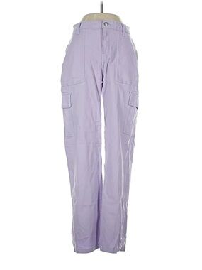 Hollister purple Lilac Cargo Trousers high rise Utility dad pants Pockets 3R w26